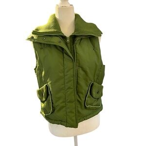 Marcelle Renee Lime Green Puffer Vest Size Large